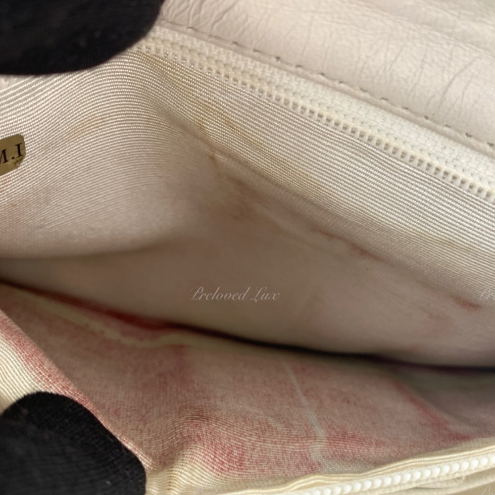 Authentic CHANEL Classic Lambskin Chain Mini Square Flap Bag White/ GHW - Picture 16 of 17